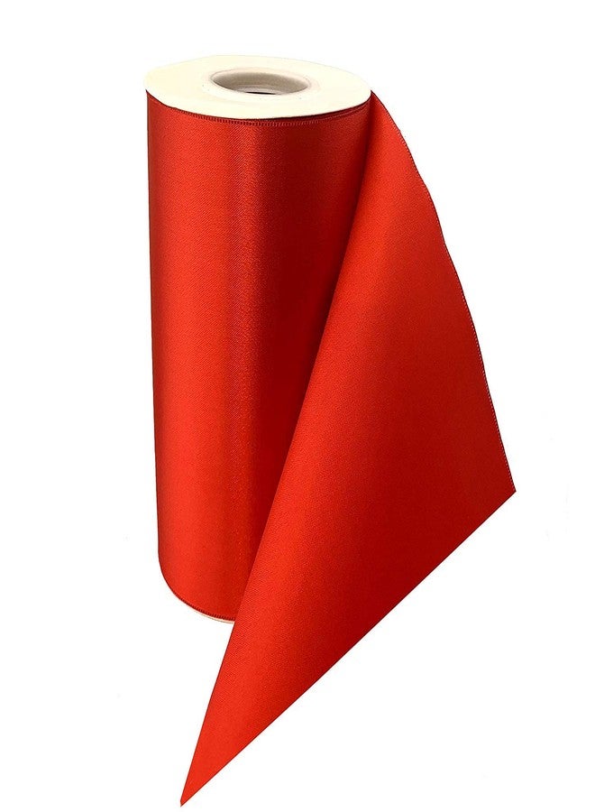 GiftWrap Etc. Grand Opening Ceremony Red Ribbon - 6" x 25 Yards, Double Wide, Satin, Valentine's Day, V-Day, Front Door, Patriotic, Store Front, Indoor Display, USA, 4th of July, Christmas, Tree Decor - Image 1